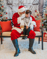 The Burns Family with Santa